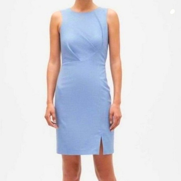 BANANA REPUBLIC Sheath‎ Women's Dress Chambray Blue Size 00P NWT - Picture 3 of 7